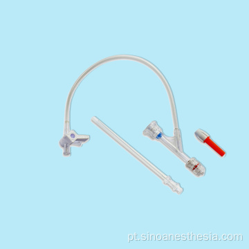 Conjunto de válvula de hemostasia com conector Y